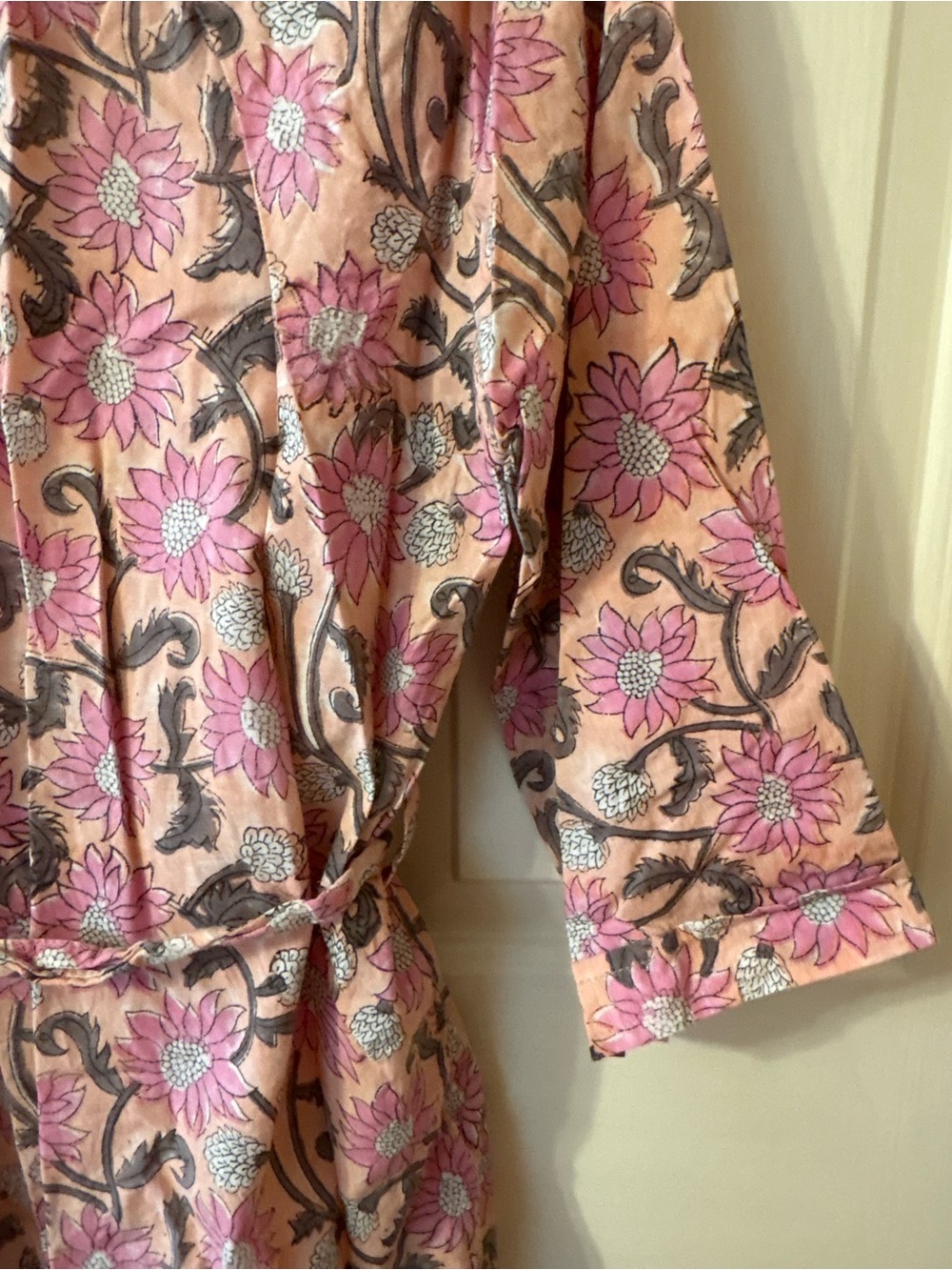 Handmade Cotton Kimono Robe - Picture 7 of 8